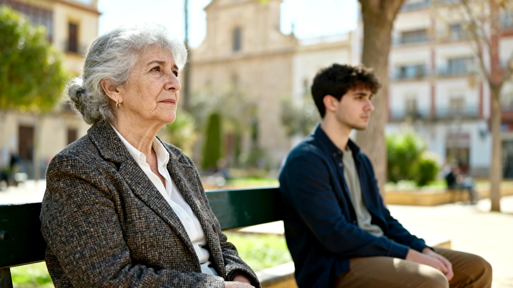 Una abuela siente una creciente distancia con su nieto joven adulto debido a las diferencias generacionales: él tiene valores, prioridades y formas de ver el mundo muy distintos a los suyos, lo que genera malentendidos frecuentes, conversaciones que terminan en tensión y una sensación de no poder conectar emocionalmente con él como antes."